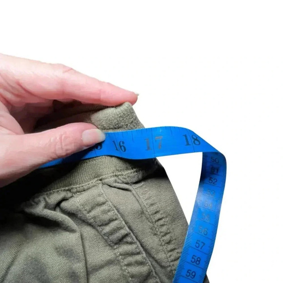 Gap Women's Large Green Jogger Pants Ribbed Waist‎ Cargo Style Pockets - Picture 6 of 14